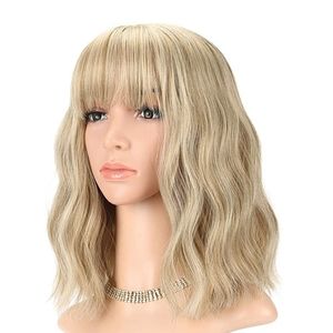 New Loose Wave Blonde Wig Short Bob Wig